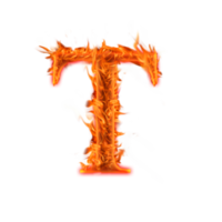 diseño de icono de letras del alfabeto de fuego t mayúscula png