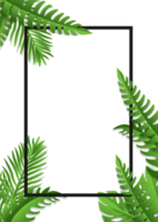 Green Leaves Frame background