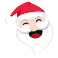 Cute Santa Claus head with Merry Christmas png