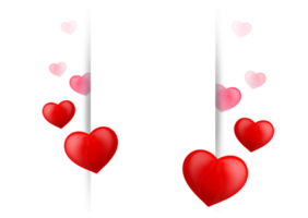 Valentijnsdag achtergrond met ballonnen hart patroon. liefde png