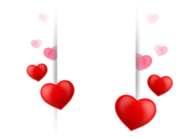 fond de saint valentin avec motif coeur ballons. aimer png