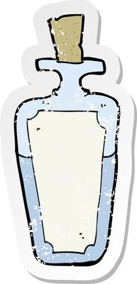 retro distressed sticker of a cartoon potion bottle