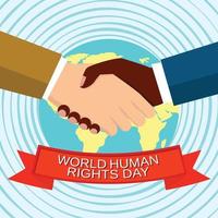 World human rights day concept background, flat style vector