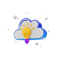 3d render icon Cloud Idea png