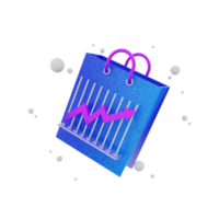 3d render icon Grow Shopping png