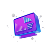 classifica lcd dell'icona di rendering 3d png