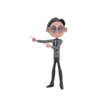 3D Render character businessman illustration png