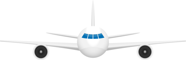 Airplane front view png design illustration