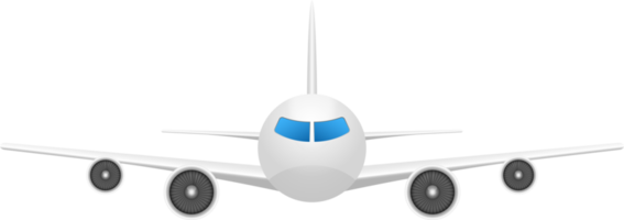ilustração de design png de vista frontal de avião