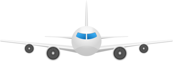 Airplane front view png design illustration