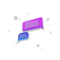 3d render icon Chat png