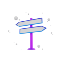 3D-Rendersymbol Richtungstafel png