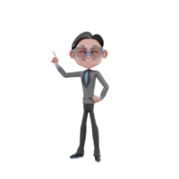 3D Render character businessman illustration png