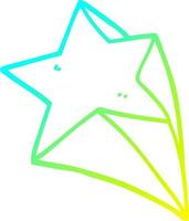 cold gradient line drawing cartoon stars vector