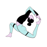 fille effectuer des asanas de yoga png