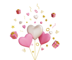 3d mother's day love ballon png