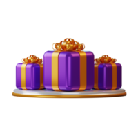 Icona della confezione regalo 3D png