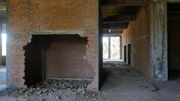 A building abandoned due to a failed construction. photo