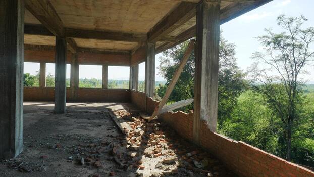 A building abandoned due to a failed construction. photo