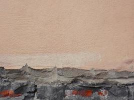Close-up of the rubble of an industrial building collapsing into a pile of concrete and brick. and the jagged debris caused by the failure of the engineers at the abandoned construction. photo