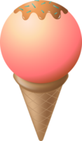 Ice Scream Dessert, 3D-Darstellung png