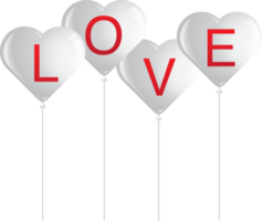balão de coração, ilustração de amor png