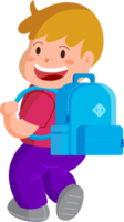 ilustración de regreso a la escuela, personaje de dibujos animados, niños, niño png