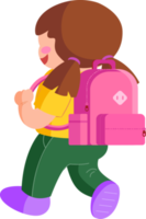 back to school illustration, cartoon character, children, kid png