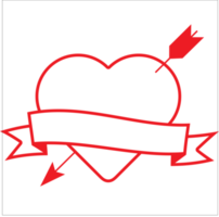 heart embroidery arrow png