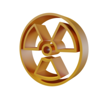 Nuclear 3D icon PNG transparent