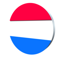 Luxembourg flag 3d icon PNG transparent