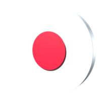 bandeira japão ícone 3d png transparente
