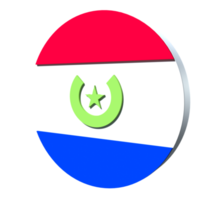 drapeau paraguay icône 3d png transparent