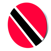 bandeira de trinidad e tobago ícone 3d png transparente
