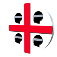 sardiniens flagga 3d ikon png transparent