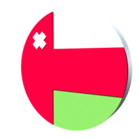 Oman flag 3d icon PNG transparent