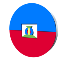 bandeira do haiti ícone 3d png transparente