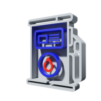 3D Icon Gas Station PNG Transparent.