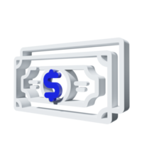 Icono 3d dinero png transparente.