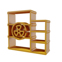 Nuclear 3D icon PNG transparent