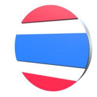 bandeira da tailândia 3d ícone png transparente