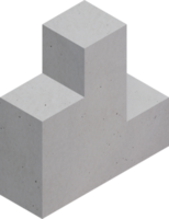 pódio de concreto com 1º 2º e 3º lugar isolado sobre transparente png