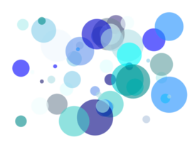 cerchi blu astratti con sfondo png trasparente