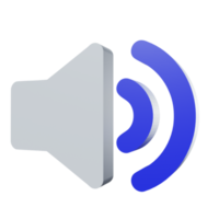 3d icono altavoz png transparente.