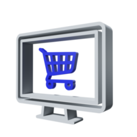 Icono 3d compras png transparente.