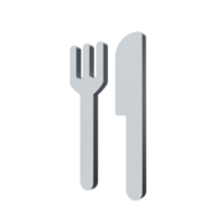 3D Icon Fork PNG Transparent.