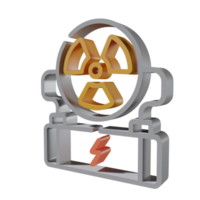 Nuclear 3D icon PNG transparent