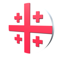 Georgia flag 3d icon PNG transparent