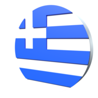 grecia bandera 3d icono png transparente