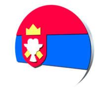 vlag van servië 3d pictogram png transparant